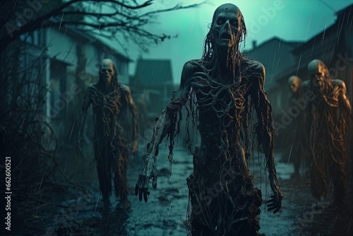 Zombie Soars in Night Cemetery: Poster Art