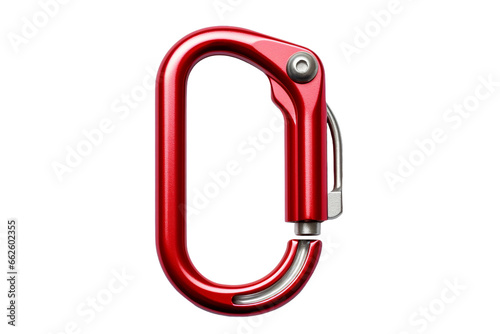 Heavy-Duty Climbing Carabiner Isolated on Transparent Background