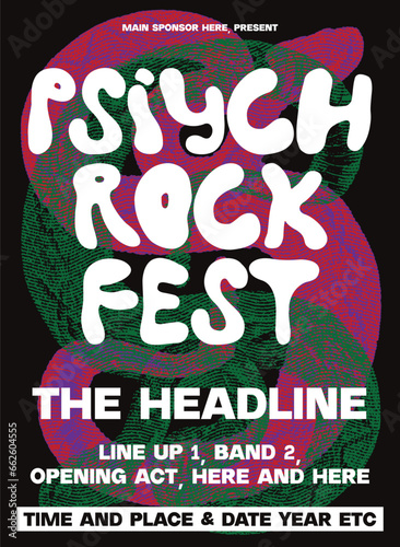 psychedelic music poster, festival music poster design, gigs poster