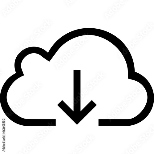 Cloud storage icon symbol vector image. Illustration of the database server hosting cloud system digital design image