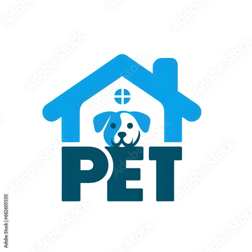 Pet logo symbol isolated on white background, generative Al 