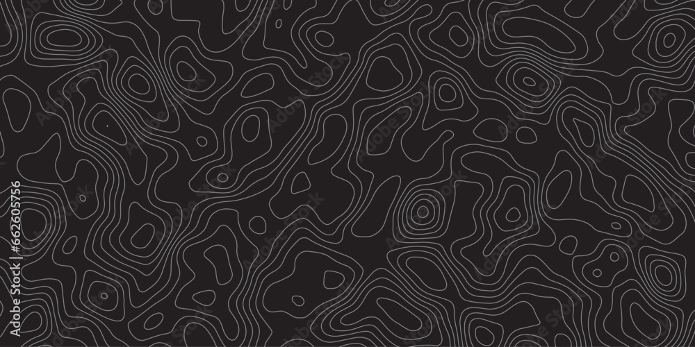 Topographic relief lines architectural interior background wall texture pattern seamless .abstract light contours on black backdrop Imitation of a geographical map . Topographic relief lines architectural interior background wall texture pattern seamless .abstract light contours on black backdrop Imitation of a geographical map .