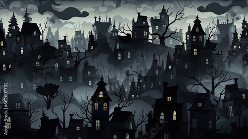 Haunted House Silhouettes Collection