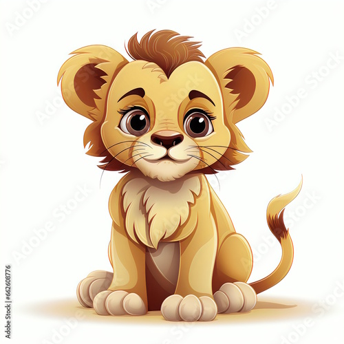 Majestic Lion Cartoon Vector Illustration