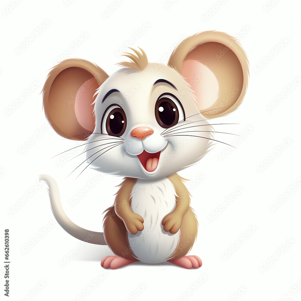 Tiny Mouse Cartoon Vector Illustration