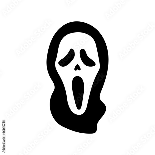 Scream Mask Vector Design on White Background