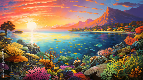 Colorful reef landscape