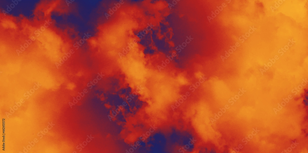 Abstract Red-orange Explosion Background. Watercolor Painted Grunge Texture. Abstract Hot Sunrise or Burning Fire Colors Illustration