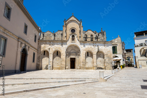 MATERA, ITALY, JULY 18, 2022 - The Cathedral of St. John Baptist in the city of Matera, Italy