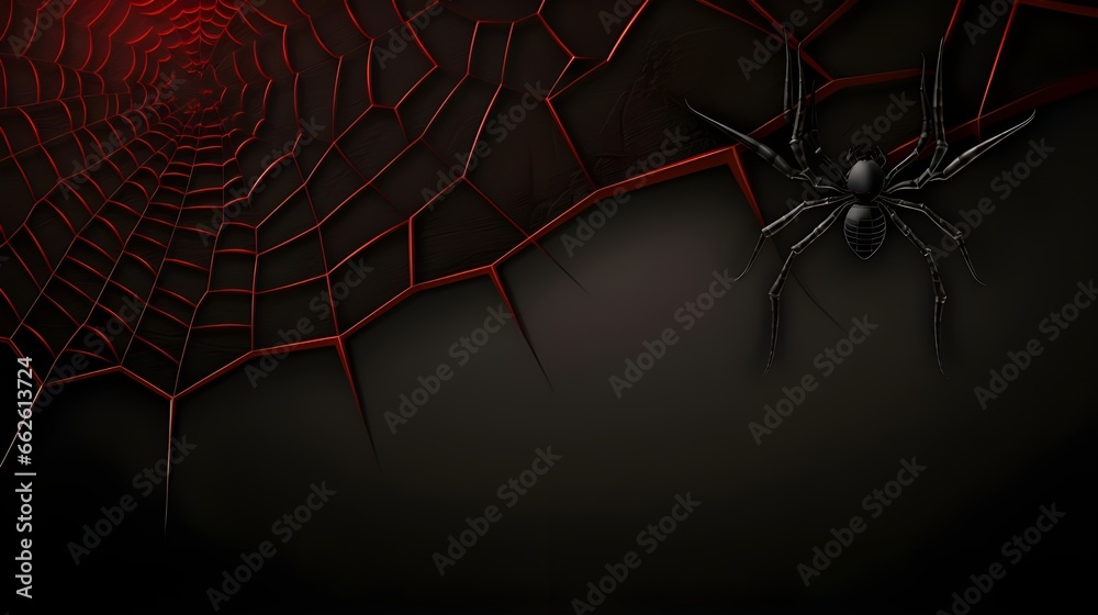 Spider theme backdrop , web desing , pc wallpaper , generative AI - obrazy, fototapety, plakaty 