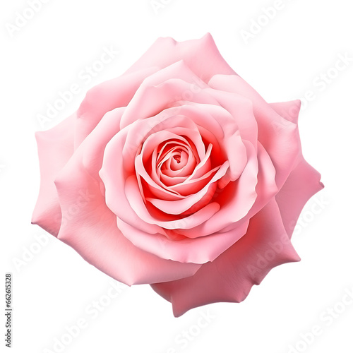 pink rose flower head isolated
