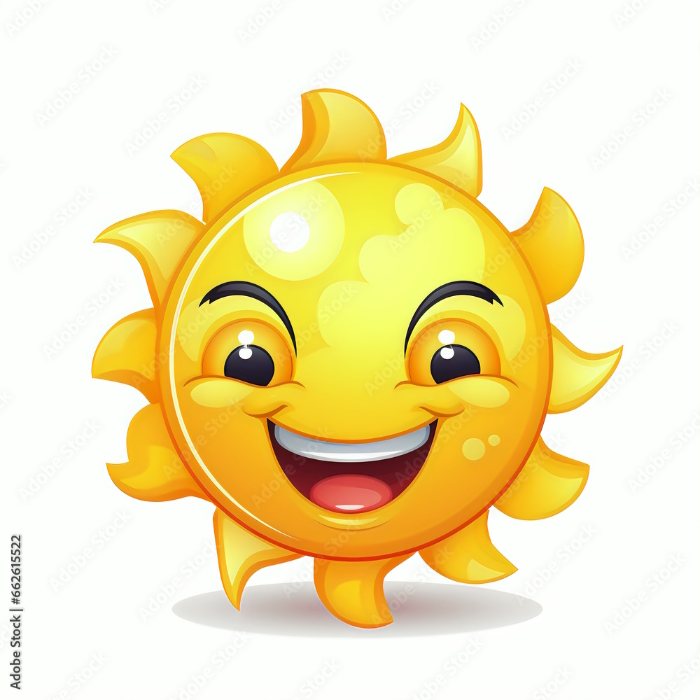 Radiant Sun Planet Cartoon Vector Illustration Radiant Sun Planet Cartoon Vector Illustration