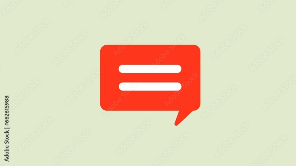 Chat, speech bubble icon animation isolated on soft green background Chat, speech bubble icon animation isolated on soft green background