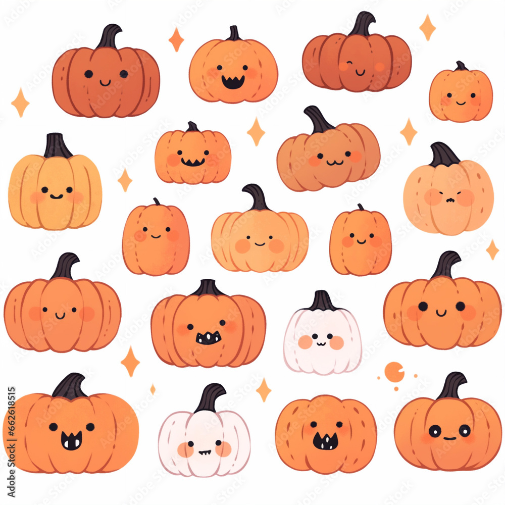 Cute Halloween Pumpkins. Cute Halloween Pumpkins.
