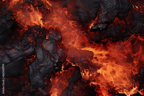 Lava mountain eruption volcano magma landscape geology fire nature hot danger smoke crater