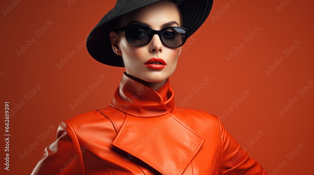 Fashion portrait of a Latin American model in fashionable clothes. Bright and modern look. Women's fashion and beauty. Fashion portrait of a Latin American model in fashionable clothes. Bright and modern look. Women's fashion and beauty.