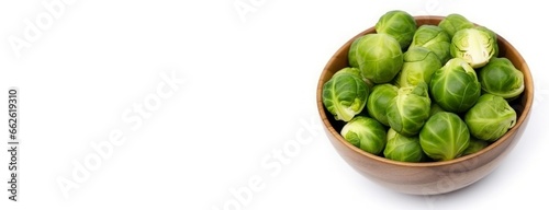 Wallpaper Mural Bowl fresh brussels sprouts banner. Tasty diet food raw. Generate Ai Torontodigital.ca