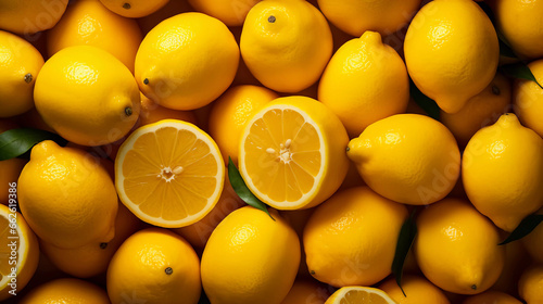 Lemon, top view, no people, nobody, background photo