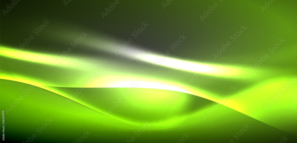 Neon-lit waves surge across background, mesmerizing dance of luminescence and motion. Dynamic backdrop captures essence of energy and modern aesthetics Neon-lit waves surge across background, mesmerizing dance of luminescence and motion. Dynamic backdrop captures essence of energy and modern aesthetics