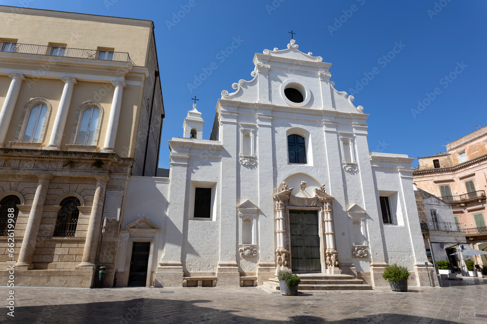 GRAVINA IN PUGLIA, ITALY, JULY 18, 2022 - Church of Saint Mary of Suffrage - Purgatory in Gravina in Puglia, province of Bari, puglia, Italy