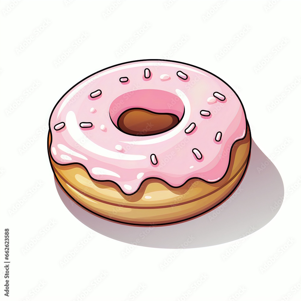 Professional Donut Logo on White Background