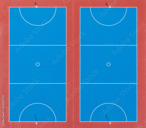 фотографія Aerial view of two netball courts