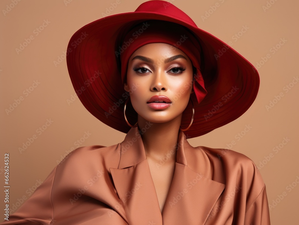 Fashion portrait of a Latin American model in fashionable clothes. Bright and modern look. Women's fashion and beauty. Fashion portrait of a Latin American model in fashionable clothes. Bright and modern look. Women's fashion and beauty.