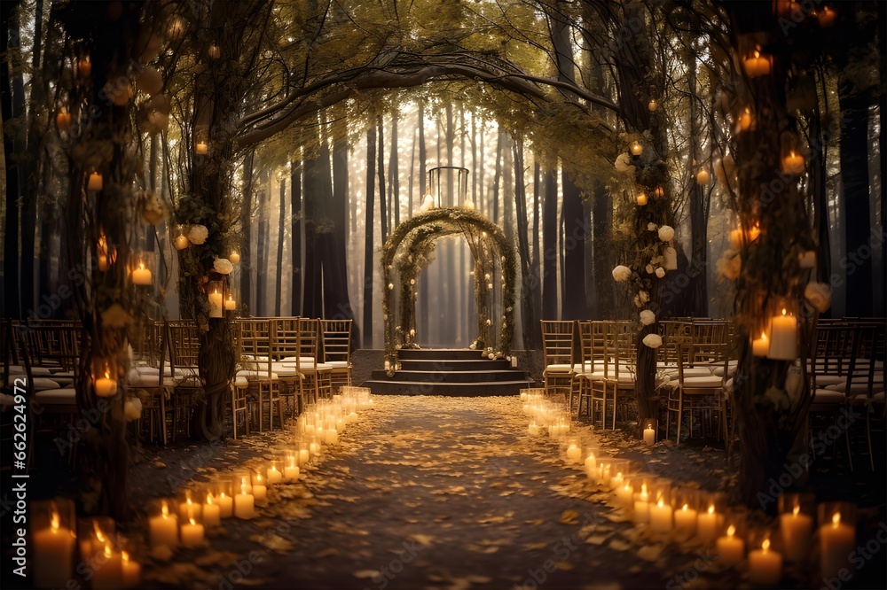 森の中をテーマにした神秘的な結婚式場