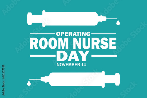 Operating Room Nurse Day Vector illustration. November 14. Suitable for greeting card, poster and banner.