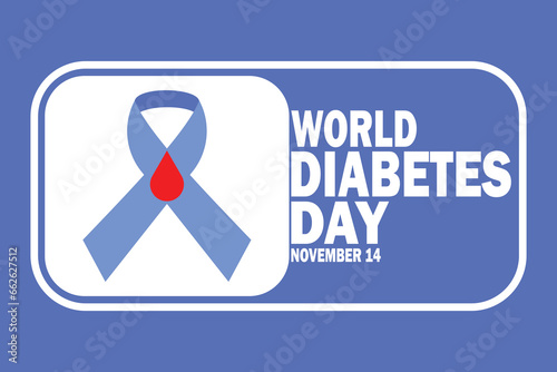 World Diabetes Day Vector Illustration. November 14. Suitable for greeting card, poster and banner.