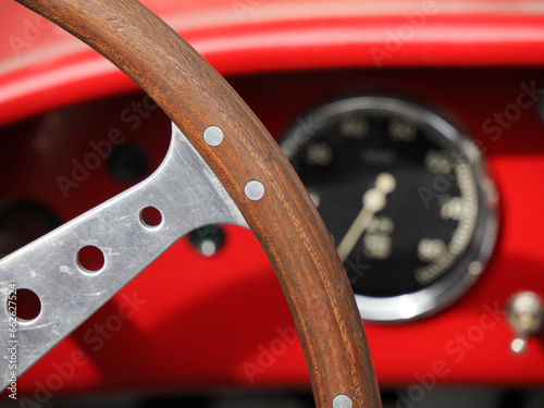 Wallpaper Mural Old car detail in SANREMO, ITALY - OCTOBER 15 2023 - Historical Automobile Revival of the Circuit of Ospedaletti Torontodigital.ca