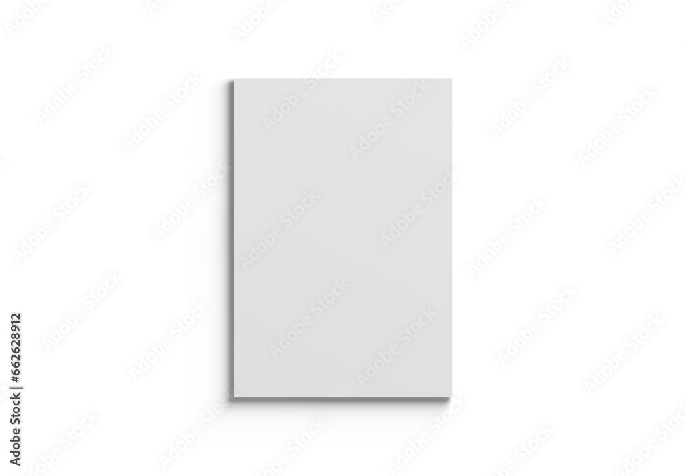 Magazine mockup on blank surface. Cover template isolated on white. 3D rendering Magazine mockup on blank surface. Cover template isolated on white. 3D rendering
