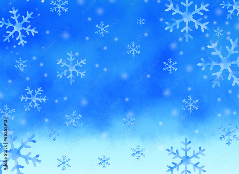 雪の結晶の背景イラスト 雪の結晶の背景イラスト
