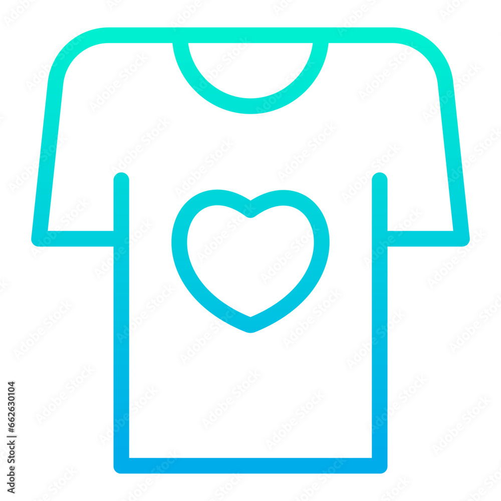 Outline Gradient Shirt icon