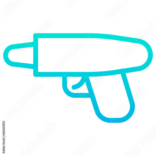 Outline Gradient Blaster gun icon