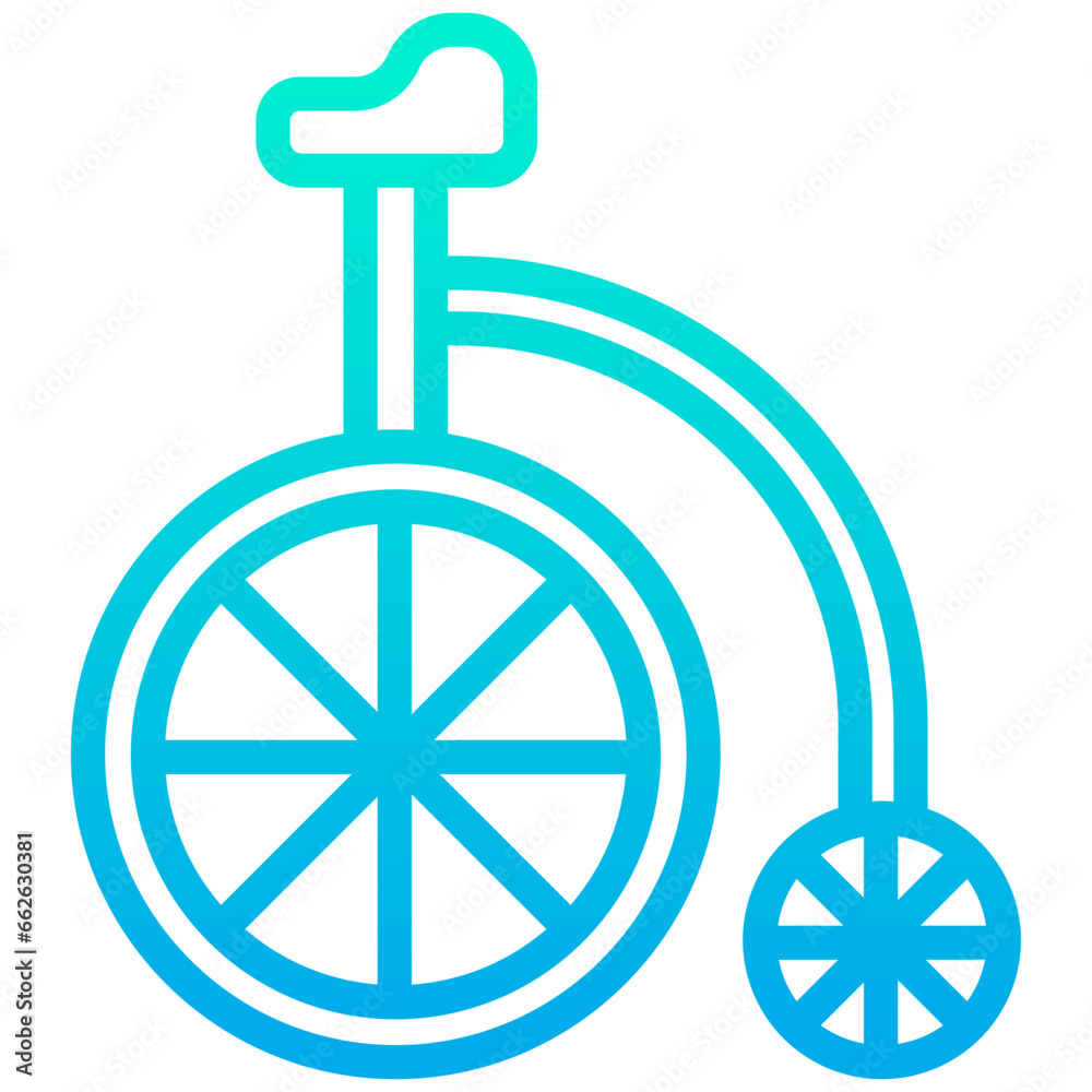 Outline Gradient Bicycle icon Outline Gradient Bicycle icon