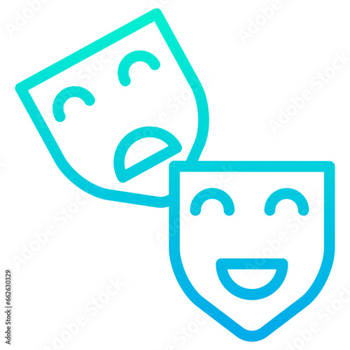 Outline gradient Theatre icon