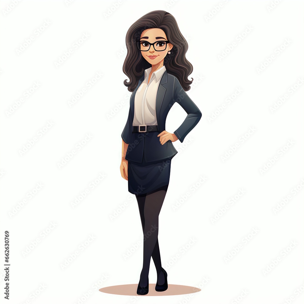 Fototapeta premium Professional female employee in forest setting