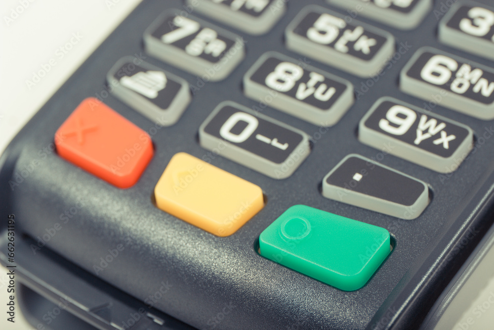 Credit card reader as device using for cashless paying. Payment terminal. Finance concept Credit card reader as device using for cashless paying. Payment terminal. Finance concept