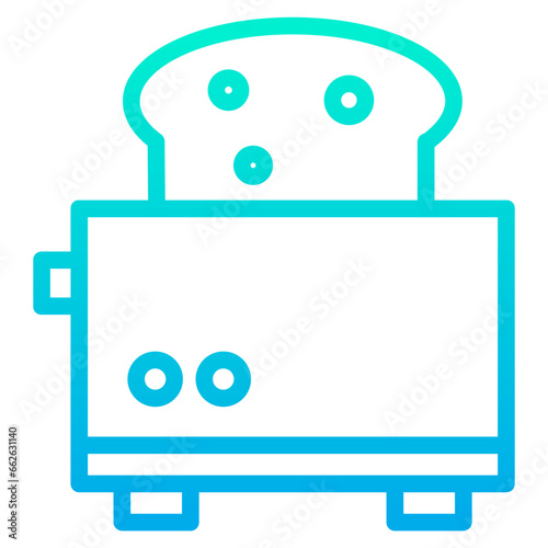 Outline gradient Toaster icon