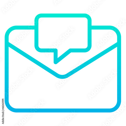 Outline Gradient Package Box Mail icon