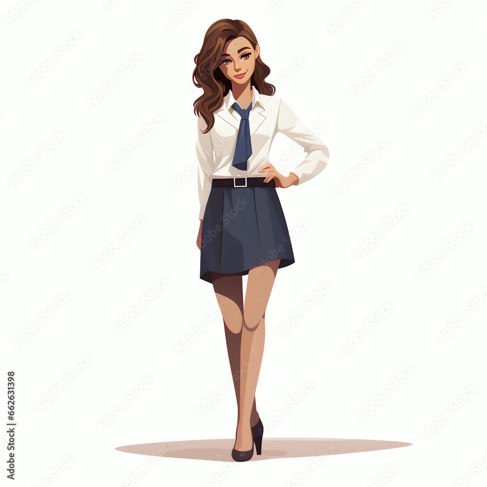 Professional female employee in forest setting Professional female employee in forest setting