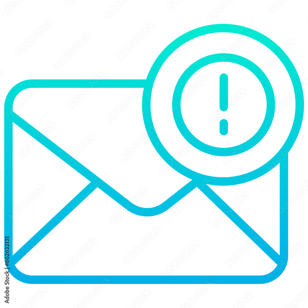 Outline Gradient Mail Info icon Outline Gradient Mail Info icon