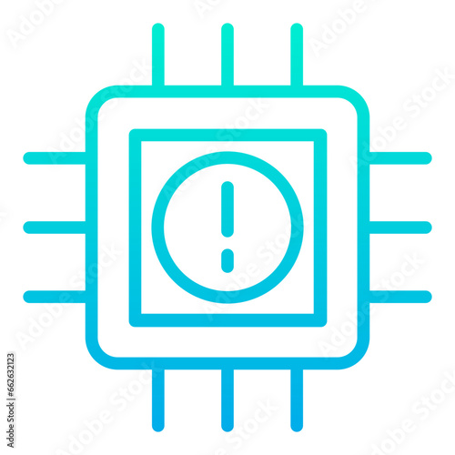 Outline Gradient Microchip info icon