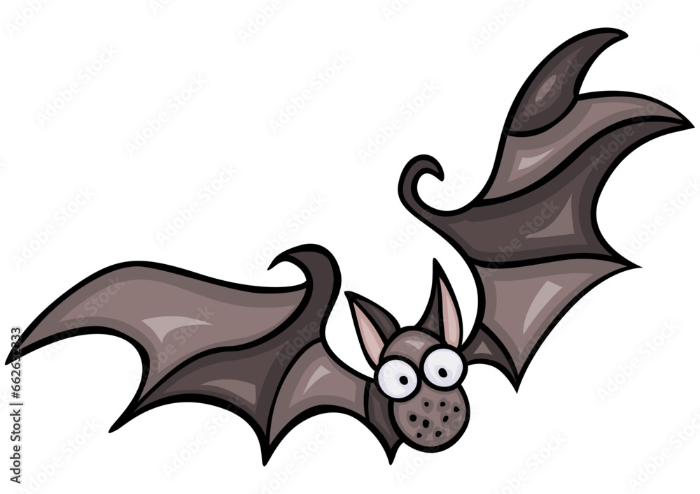 Funny bat isolated on white Funny bat isolated on white