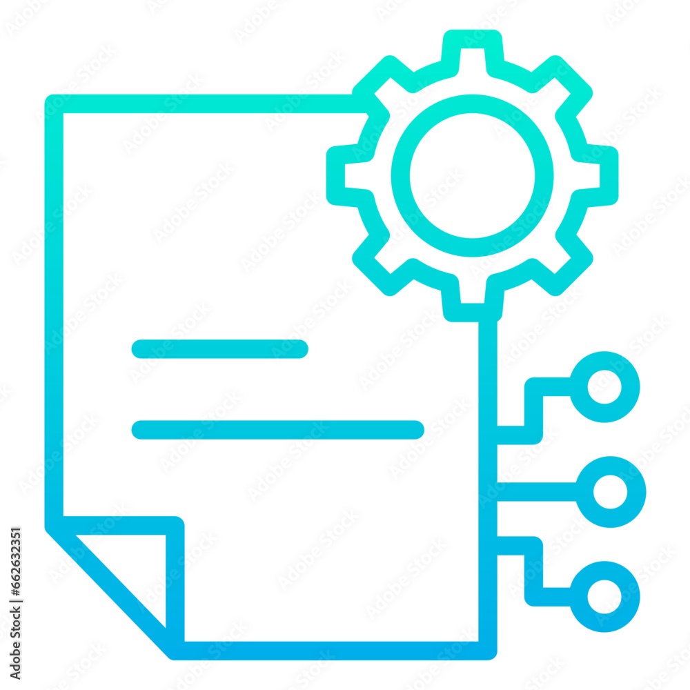 Outline Gradient File Setting icon Outline Gradient File Setting icon