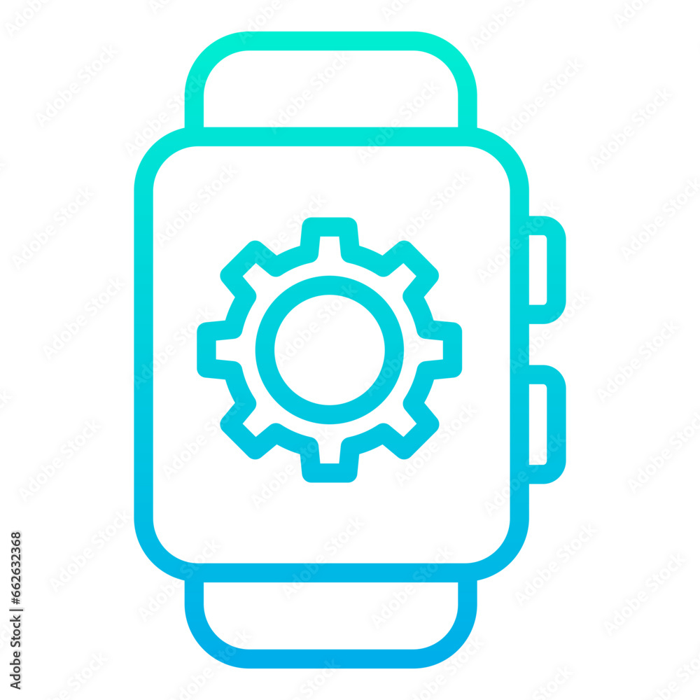 Outline Gradient Smartwatch Setting icon Outline Gradient Smartwatch Setting icon
