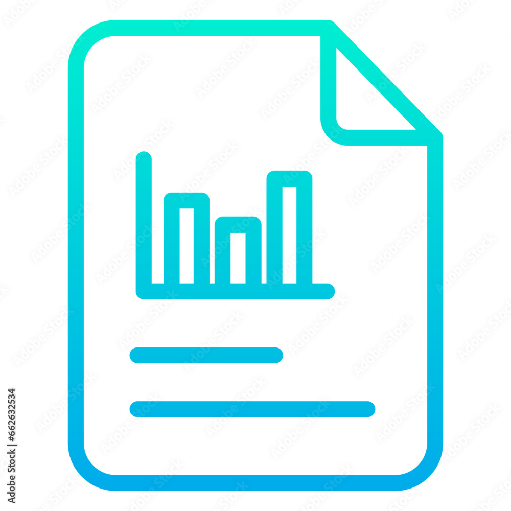 Outline Gradient Analytics report icon Outline Gradient Analytics report icon