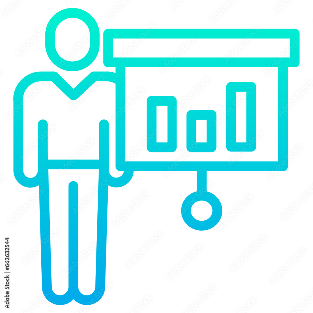 Outline Gradient Education Presentation icon Outline Gradient Education Presentation icon