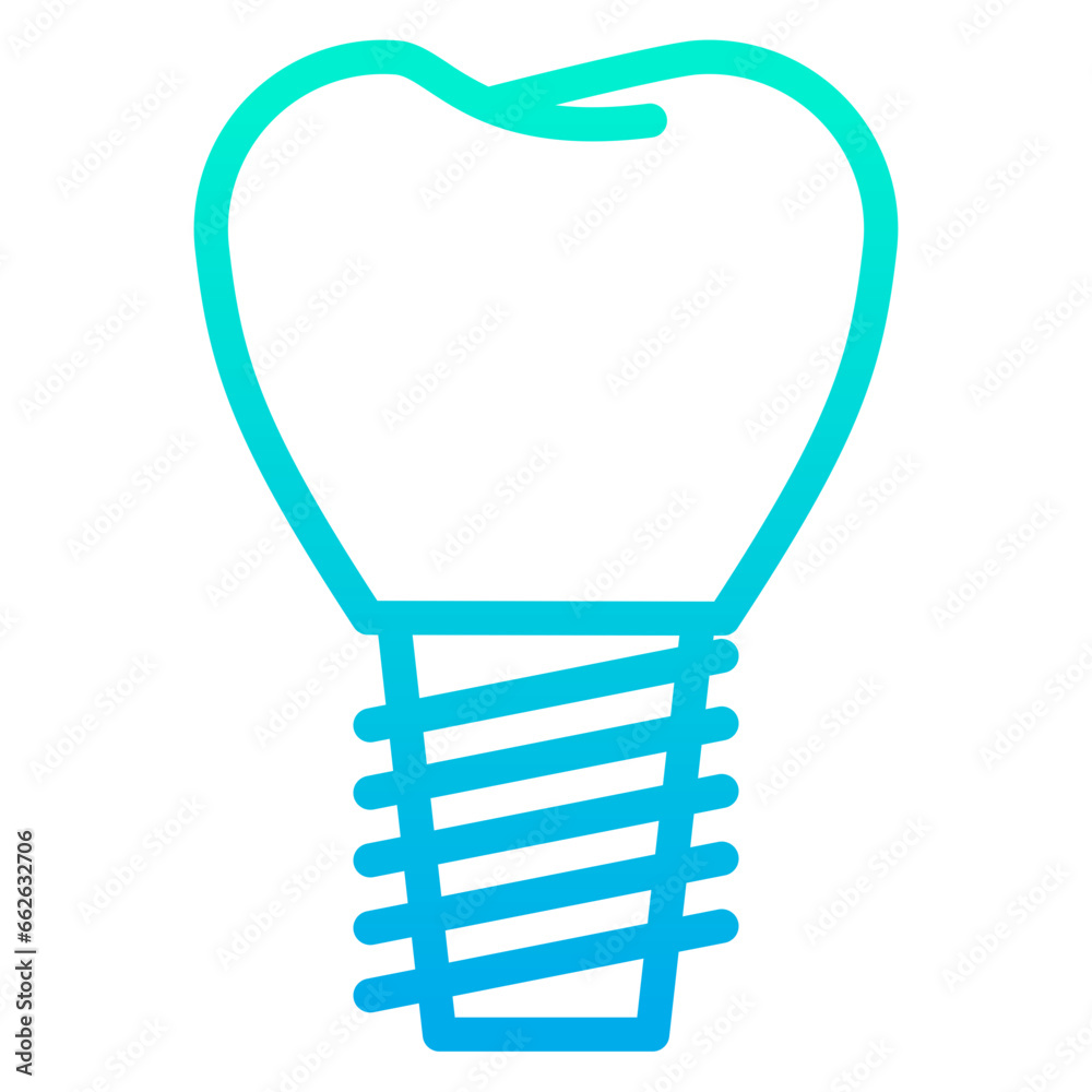 Outline Gradient Dental Implants icon Outline Gradient Dental Implants icon